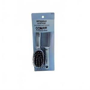 New Conair Detangle & Style Brush and Comb Set
